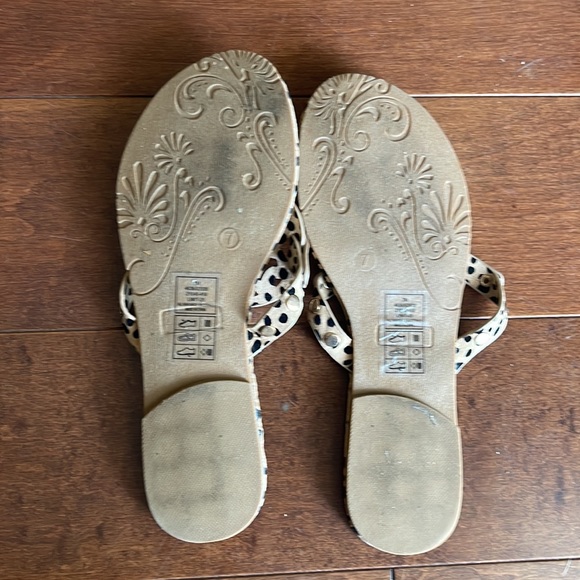 Pierre Dumas leopard flip flop size 7 - Picture 2 of 2